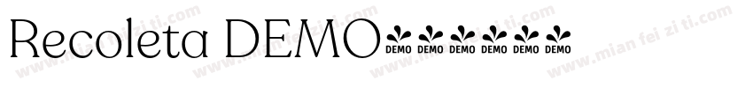 Recoleta DEMO字体转换